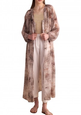 Attrattivo - Τουνίκ Attrattivo Μακριά Ημιδιαφανής Εμπριμέ 9920317-MULTICOLOR Γυναικείο