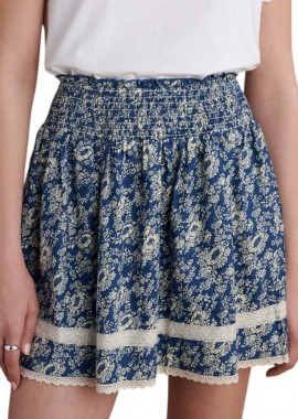 Attrattivo - Φούστα Attrattivo Φλοράλ Με Δαντέλα 9921207-MULTICOLOR Γυναικείο