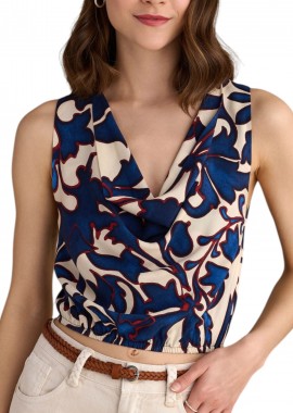 Attrattivo - Top Attrattivo Αμάνικο Εμπριμέ 9921239-MULTICOLOR Γυναικείο