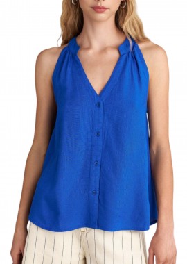 Attrattivo - Top Attrattivo Αμάνικο Με Κουμπιά 9921286-ROYAL BLUE Γυναικείο