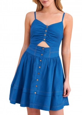 Attrattivo - Φόρεμα Attrattivo Mini Με Cut Out 9923331-BLUE SKY Γυναικείο