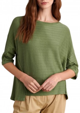 Attrattivo - Μπλούζα Κοντομάνικη Attrattivo Πλεκτή Με Διακοσμητικά Εξώραφα 9P22486-LIGHT KHAKI Γυναικείο