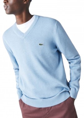 Lacoste - Πουλόβερ Lacoste Ribbed V-Neck AH1951-HBP-BLEU Ανδρικό