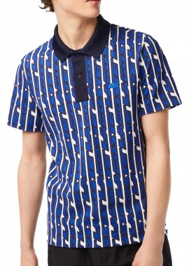Lacoste - Μπλούζα Polo Lacoste All Over Letter PH5655-ANY POMMIER CLAIR Ανδρικό