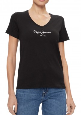 Pepe Jeans - Μπλούζα Κοντομάνικη Pepe Jeans Drop 0 Wendy V Neck PL505482-999-BLACK Γυναικείο