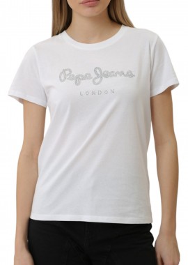 Pepe Jeans - Μπλούζα Κοντομάνικη Pepe Jeans Drop 0 Hailey PL505749-800-WHITE Γυναικείο