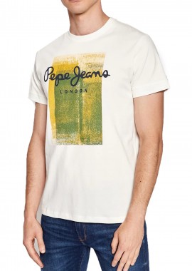 Pepe Jeans - Μπλούζα Κοντομάνικη Pepe Jeans Sawyer PM508542-800-WHITE Ανδρικό