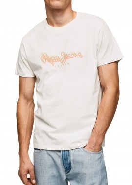 Pepe Jeans - Μπλούζα Κοντομάνικη Pepe Jeans Richme PM508697-803-OFF WHITE Ανδρικό