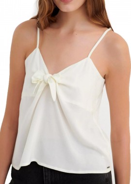 Funky Buddha - Top Funky Buddha Με Δέσιμο Στο Στήθος FBL005-105-17-OFF WHITE Γυναικείο