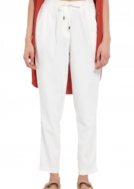Funky Buddha - Παντελόνι Υφασμάτινο Funky Buddha Casual FBL007-106-02-OPTIC WHITE Γυναικείο