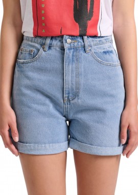 Funky Buddha - Σορτς Funky Buddha Τζιν Με Ρεβέρ FBL009-168-03-LT BLUE Γυναικείο