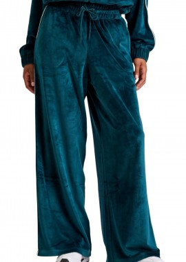 Funky Buddha - Παντελόνι Υφασμάτινο Funky Buddha Wide Leg Βελούδινο FBL010-102-02-DK MOSS Γυναικείο