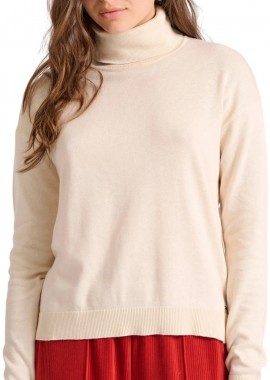 Funky Buddha - Μπλούζα Μακρυμάνικη Funky Buddha Πλεκτό Ζιβάγκο FBL010-102-09-CHALK Γυναικείο