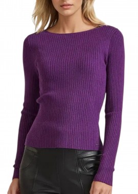 Funky Buddha - Μπλούζα Μακρυμάνικη Funky Buddha Γυναικείο Πλεκτό Με Λαιμόκοψη FBL010-103-09-PURPLE Γυναικείο