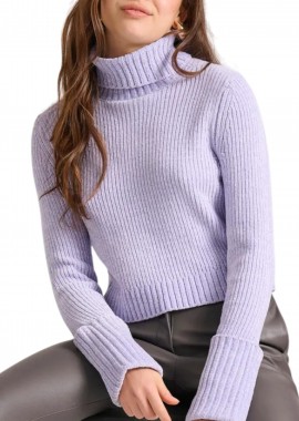 Funky Buddha - Πουλόβερ Funky Buddha Σενίλ Ζιβάγκο FBL010-107-09-LT LILAC Γυναικείο