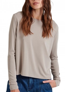 Funky Buddha - Μπλούζα Μακρυμάνικη Funky Buddha Γυναικεία Μπλούζα Μακρύ Μανίκι FBL010-108-07-ASH Γυναικείο