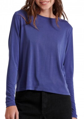 Funky Buddha - Μπλούζα Μακρυμάνικη Funky Buddha Γυναικεία Μπλούζα Μακρύ Μανίκι FBL010-108-07-IMPERIAL PURPLE Γυναικείο