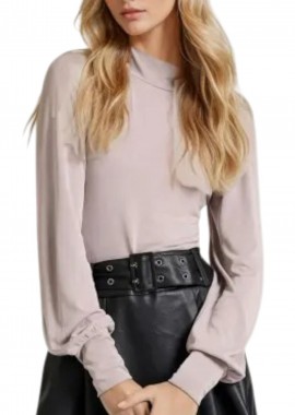 Funky Buddha - Μπλούζα Μακρυμάνικη Funky Buddha Γυναικεία Μπλούζα Μακρύ Μανίκι FBL010-109-07-ASH Γυναικείο