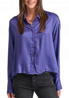 Funky Buddha - Πουκάμισο Μακρυμάνικο Funky Buddha Γυναικείο Πουκάμισο FBL010-110-05-IMPERIAL PURPLE Γυναικείο