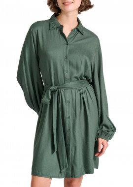 Funky Buddha - Φόρεμα Funky Buddha Μίνι Σεμιζιέ FBL010-131-13-DK GREEN Γυναικείο