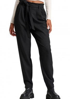 Funky Buddha - Παντελόνι Υφασμάτινο Funky Buddha Casual Με Πιέτες FBL010-132-02-BLACK Γυναικείο