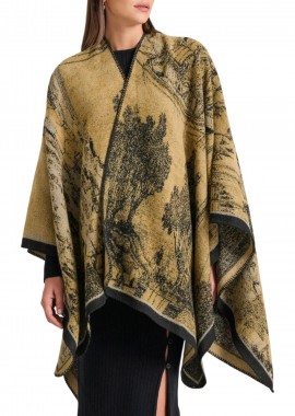 Funky Buddha - Ζακέτα Funky Buddha Γυναικεία Κάπα FBL010-133-10-OLIVE Γυναικείο