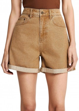 Funky Buddha - Σορτς Funky Buddha Τζιν Με Ρεβέρ FBL013-168-03-BROWN SUGAR Γυναικείο