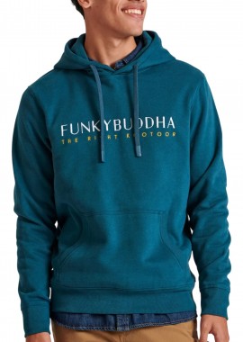 Funky Buddha - Μπλούζα Μακρυμάνικη Funky Buddha Με Κέντημα Στο Στήθος FBM010-006-06-TEAL Ανδρικό