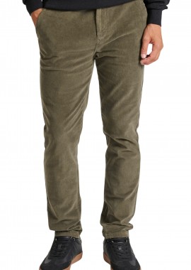 Funky Buddha - Παντελόνι Υφασμάτινο Funky Buddha Κοτλέ Chino FBM010-015-02-OLIVE Ανδρικό
