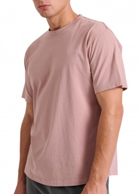 Funky Buddha - Μπλούζα Κοντομάνικη Funky Buddha Relaxed Fit Dyed FBM010-025-04-DIRTY PINK Ανδρικό