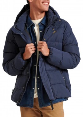 Funky Buddha - Μπουφάν Funky Buddha Puffer Με Αποσπώμενη Κουκούλα FBM010-034-01-NAVY Ανδρικό