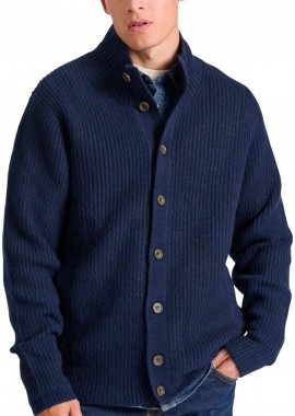 Funky Buddha - Ζακέτα Funky Buddha Πλεκτή Με Ψηλή Λαιμόκοψη FBM010-038-09-NAVY MEL Ανδρικό