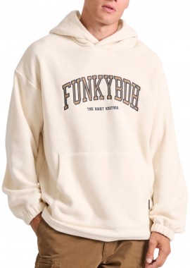 Funky Buddha - Μπλούζα Μακρυμάνικη Funky Buddha Ανδρικό Φούτερ Με Κουκούλα FBM010-057-06-OFF WHITE Ανδρικό