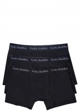 Funky Buddha - Μποξεράκι Funky Buddha Boxer (3-pack) FBM013-088-10-BLACK Ανδρικό