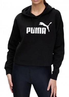 Puma - Μπλούζα Μακρυμάνικη Puma Ess Cropped Logo Hoodie Fl 586869-01 Γυναικείο