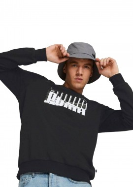 Puma - Μπλούζα Μακρυμάνικη Puma Puma Power Logo Crew FL 849791-01 Ανδρικό