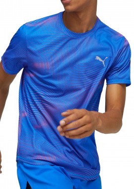 Puma - Μπλούζα Κοντομάνικη Puma Run Favorite AOP SS 524219-46 Ανδρικό