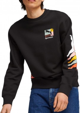 Puma - Μπλούζα Μακρυμάνικη Puma Classics Brand Love Crew TR 621344-01 Ανδρικό
