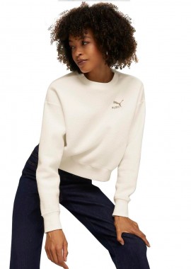 Puma - Μπλούζα Μακρυμάνικη Puma Classics Fleece Crew 621413-99 Γυναικείο