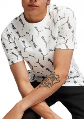 Puma - Μπλούζα Κοντομάνικη Puma ESS+ Logo Lab Holiday AOP 675923-02 Ανδρικό