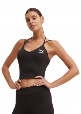 Puma - Μπλούζα Αμάνικη Puma Classics Ribbed Crop 624255-01 Γυναικείο