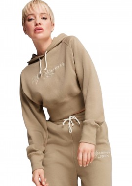 Puma - Μπλούζα Μακρυμάνικη Puma Classics+ Relaxed Cropped Hoodie 626559-67 Γυναικείο