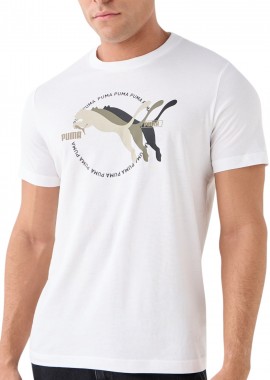 Puma - Μπλούζα Κοντομάνικη Puma Multiple Cat Logo Tee 684826-02 Ανδρικό