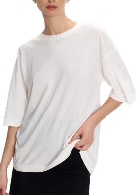 Ale - Μπλούζα Κοντομάνικη Ale Με Άνοιγμα Πίσω 81039126-OFF WHITE Γυναικείο