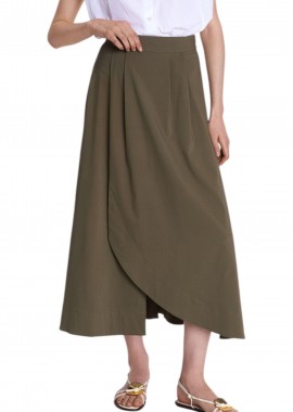 Ale - Φούστα Ale Κρουαζέ Με Πιέτες 8920997-LIGHT KHAKI Γυναικείο