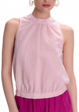 Ale - Top Ale Λινό Με Άνοιγμα 8921057-SOFT PINK Γυναικείο