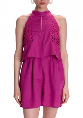 Ale - Σορτς Ale Overall Κοντό Λινό 8921058-RASPBERRY Γυναικείο