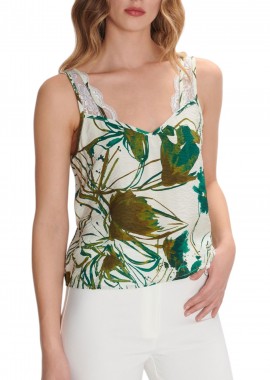 Ale - Top Ale Αμάνικο Με Δαντέλα 8921203-MULTICOLOR Γυναικείο