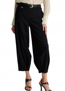 Ale - Παντελόνι Υφασμάτινο Ale Με Ζώνη 8922788-BLACK Γυναικείο
