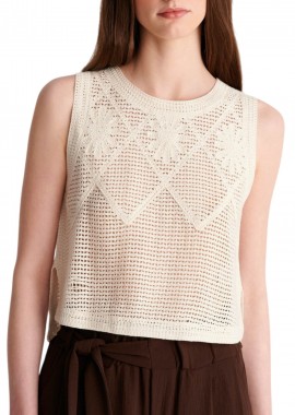 Ale - Μπλούζα Αμάνικη Ale Boho Πλεκτή 8P23433-ICE Γυναικείο